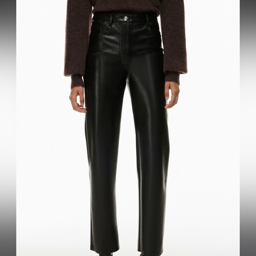 Aritizia Wilfred The Melina Leather Pant in Black